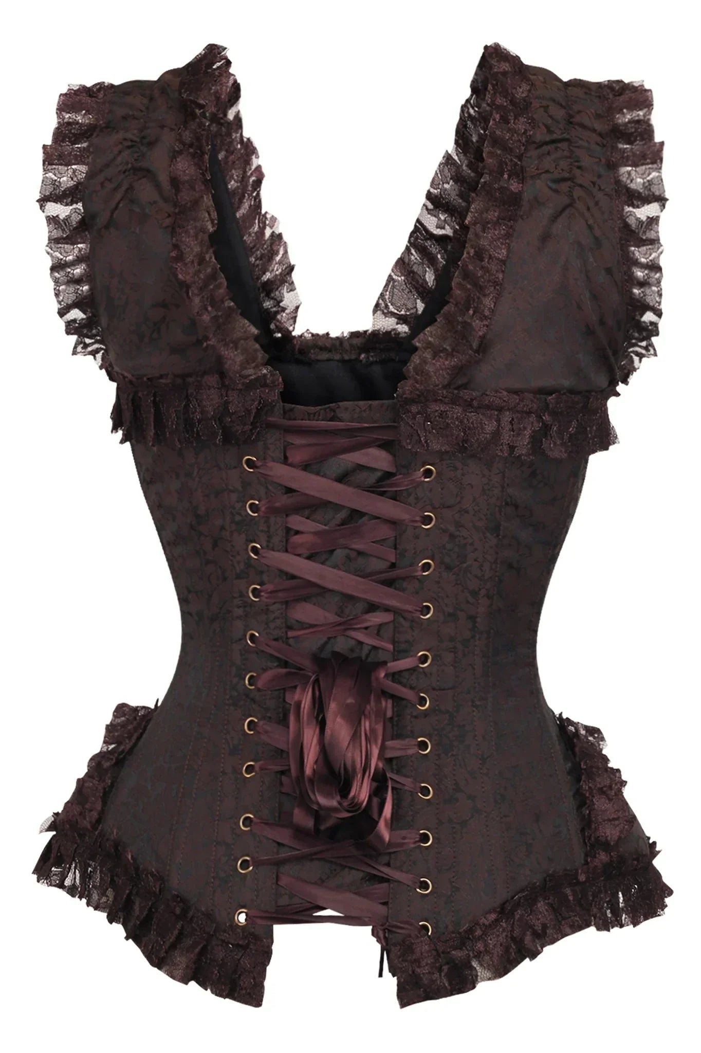 Queen Top Drawer Swirl Brocade Steel Boned Corset