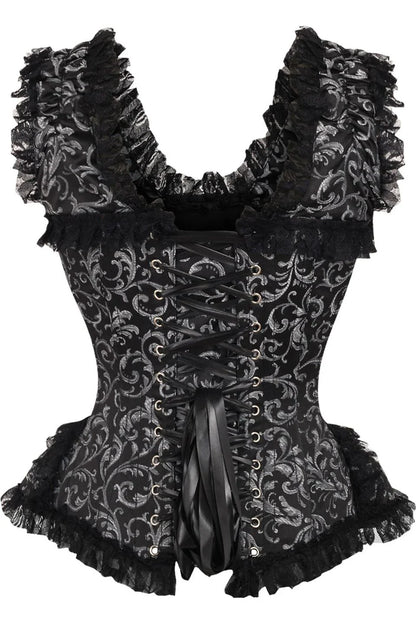 Top Drawer Swirl Brocade Steel Boned Corset