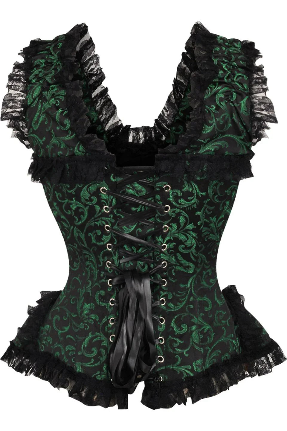 Top Drawer Swirl Brocade Steel Boned Corset