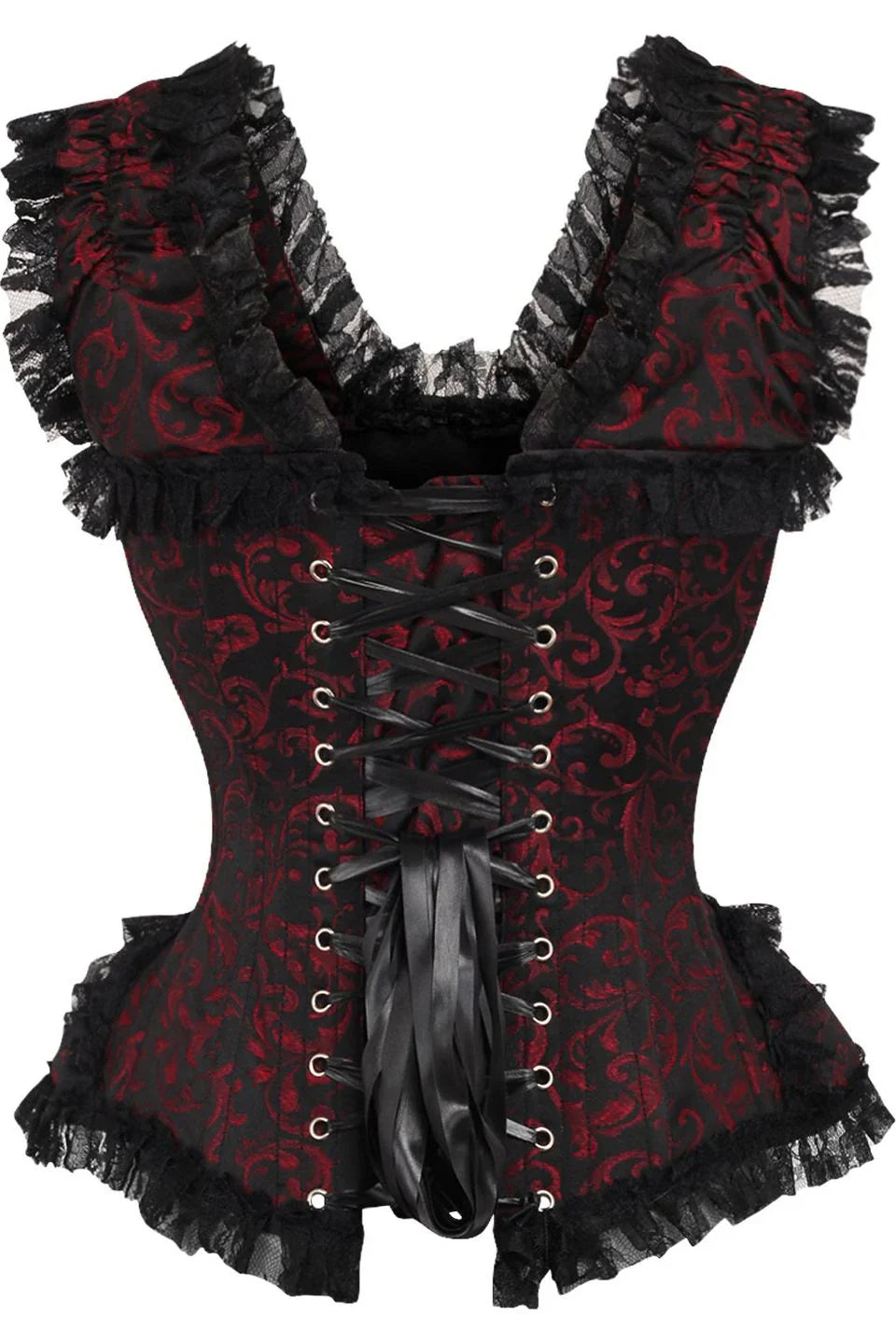 Top Drawer Swirl Brocade Steel Boned Corset