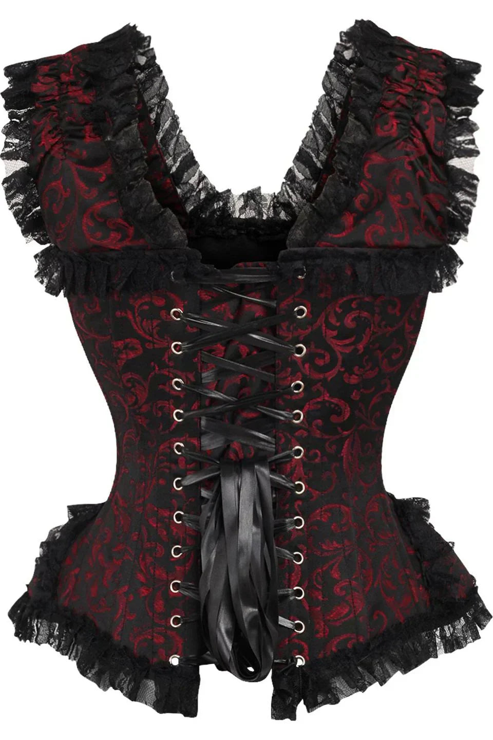 Queen Top Drawer Swirl Brocade Steel Boned Corset