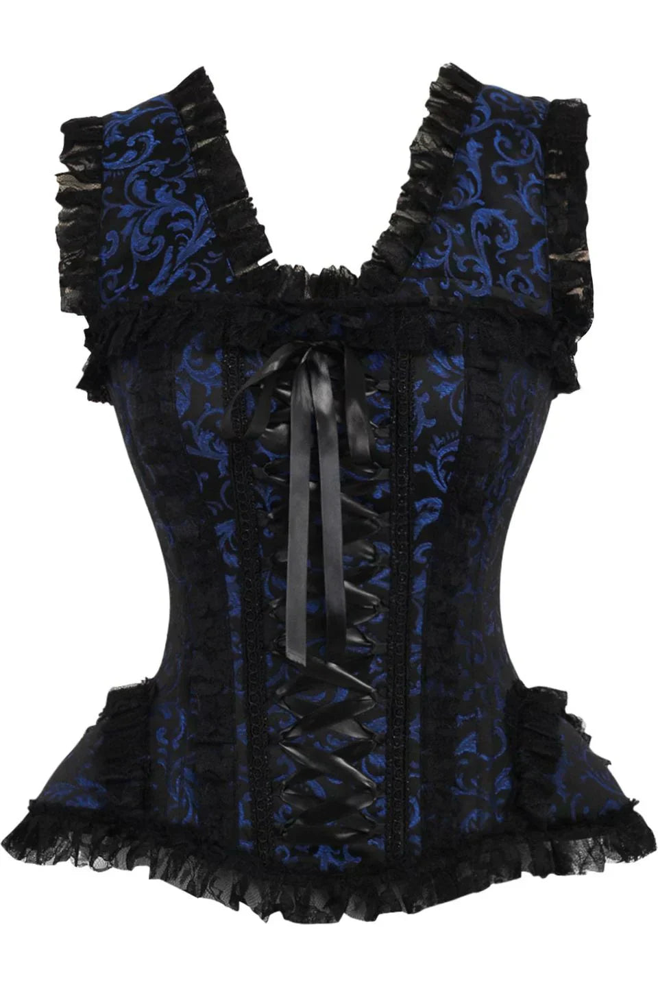 Queen Top Drawer Swirl Brocade Steel Boned Corset