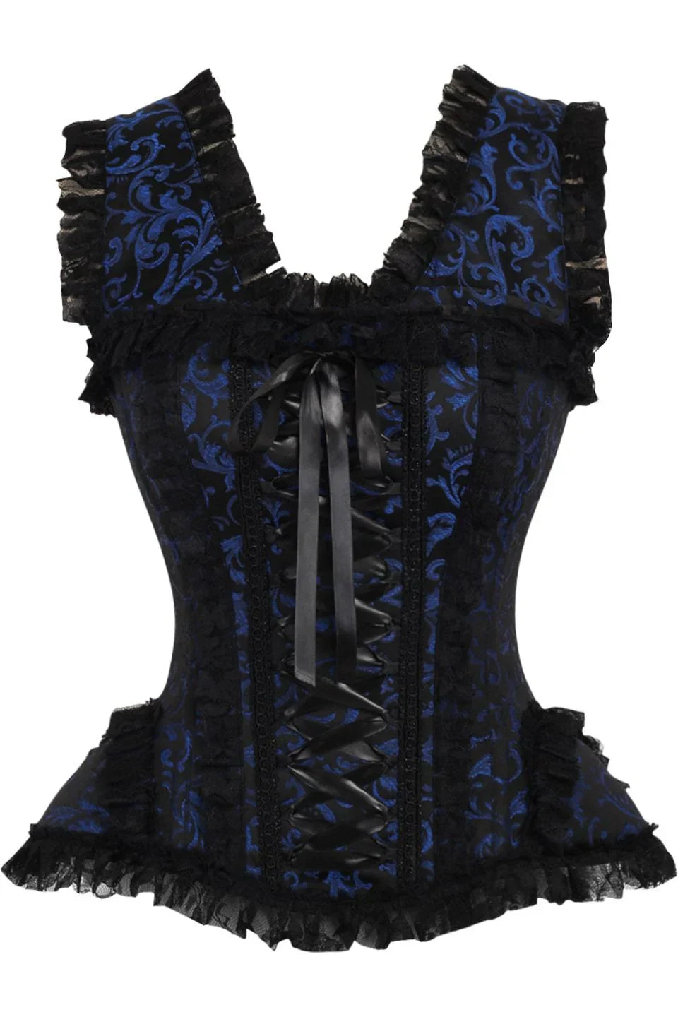 Top Drawer Swirl Brocade Steel Boned Corset