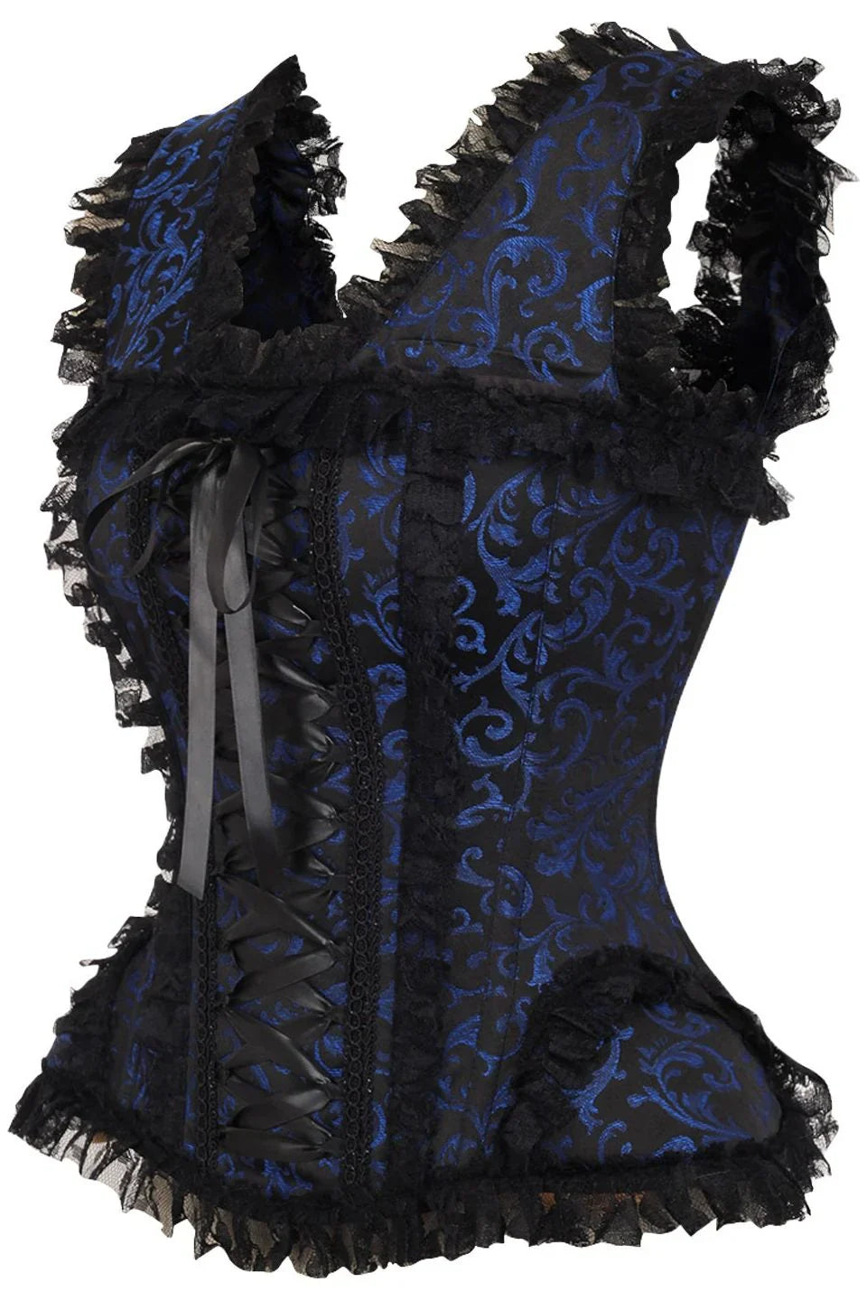 Top Drawer Swirl Brocade Steel Boned Corset