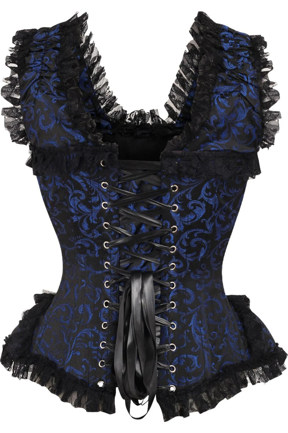 Top Drawer Swirl Brocade Steel Boned Corset