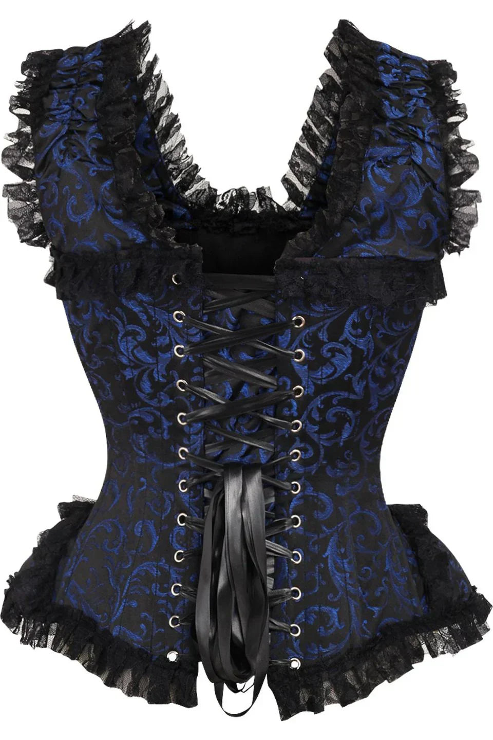 Queen Top Drawer Swirl Brocade Steel Boned Corset