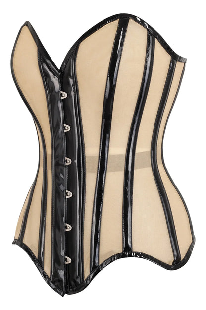 Queen Top Drawer Net & Patent Steel Boned Corset