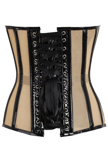 Top Drawer Net & Patent Steel Boned Corset