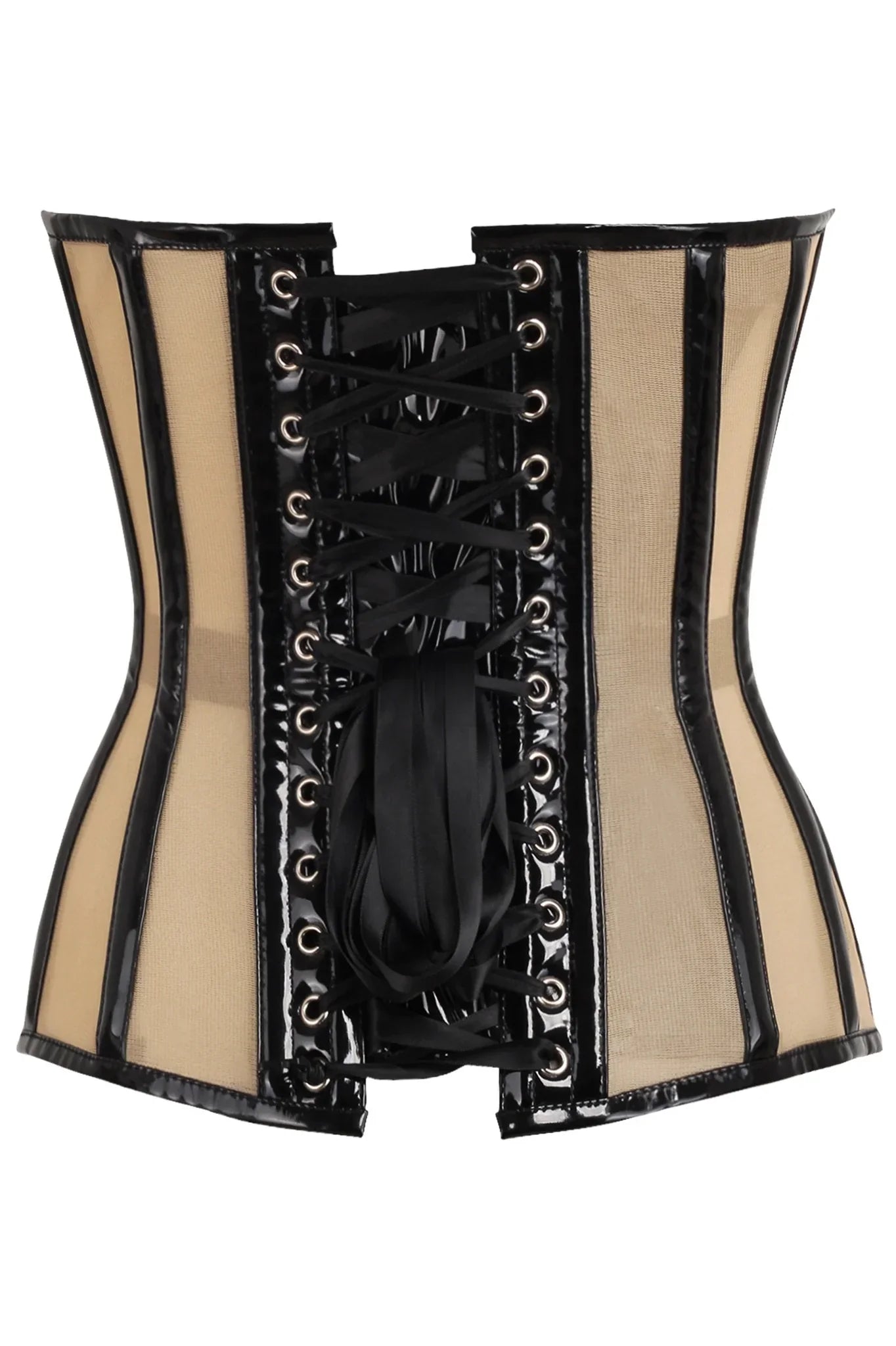 Queen Top Drawer Net & Patent Steel Boned Corset