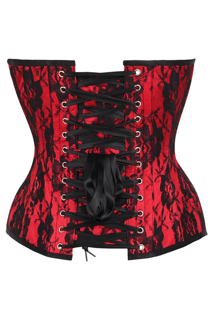 Top Drawer Lace Overlay Steel Boned Corset