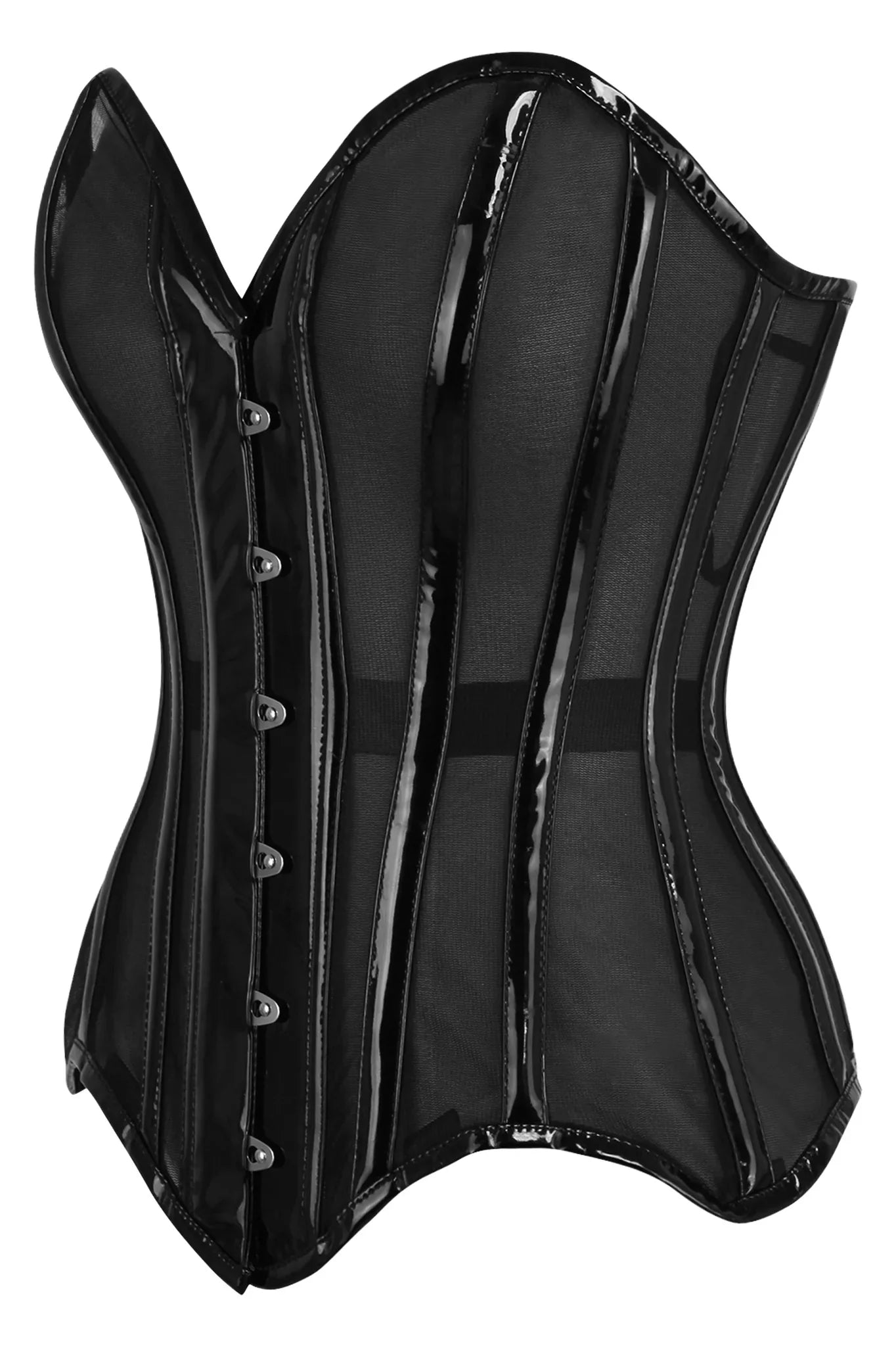 Top Drawer Net & Patent Steel Boned Corset