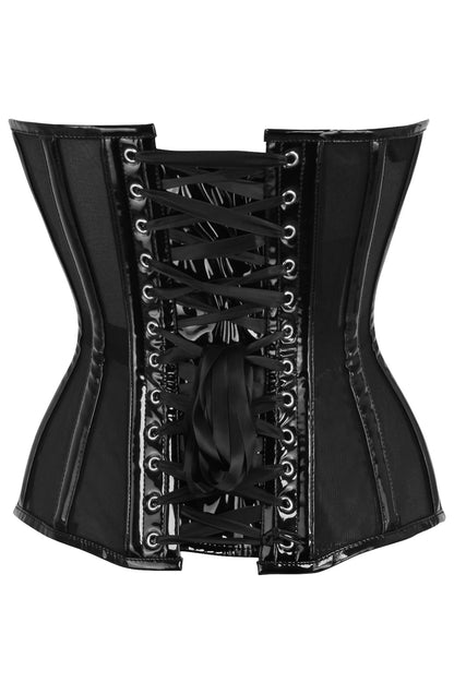 Top Drawer Net & Patent Steel Boned Corset