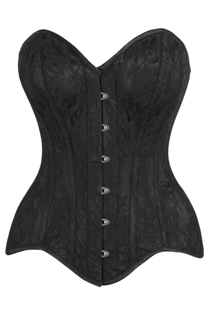 Top Drawer Lace Overlay Steel Boned Corset