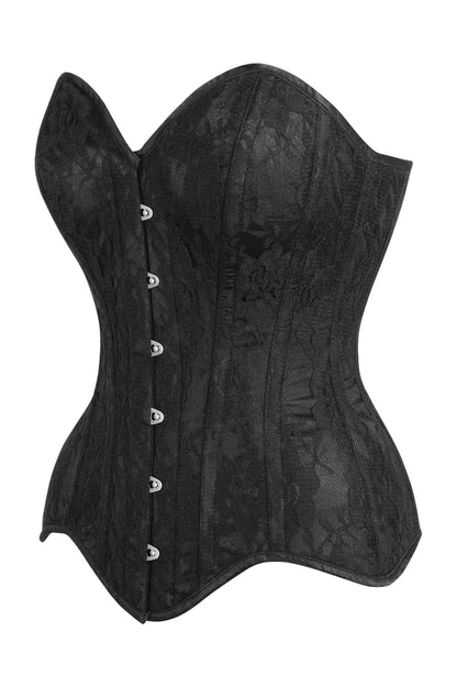 Top Drawer Lace Overlay Steel Boned Corset