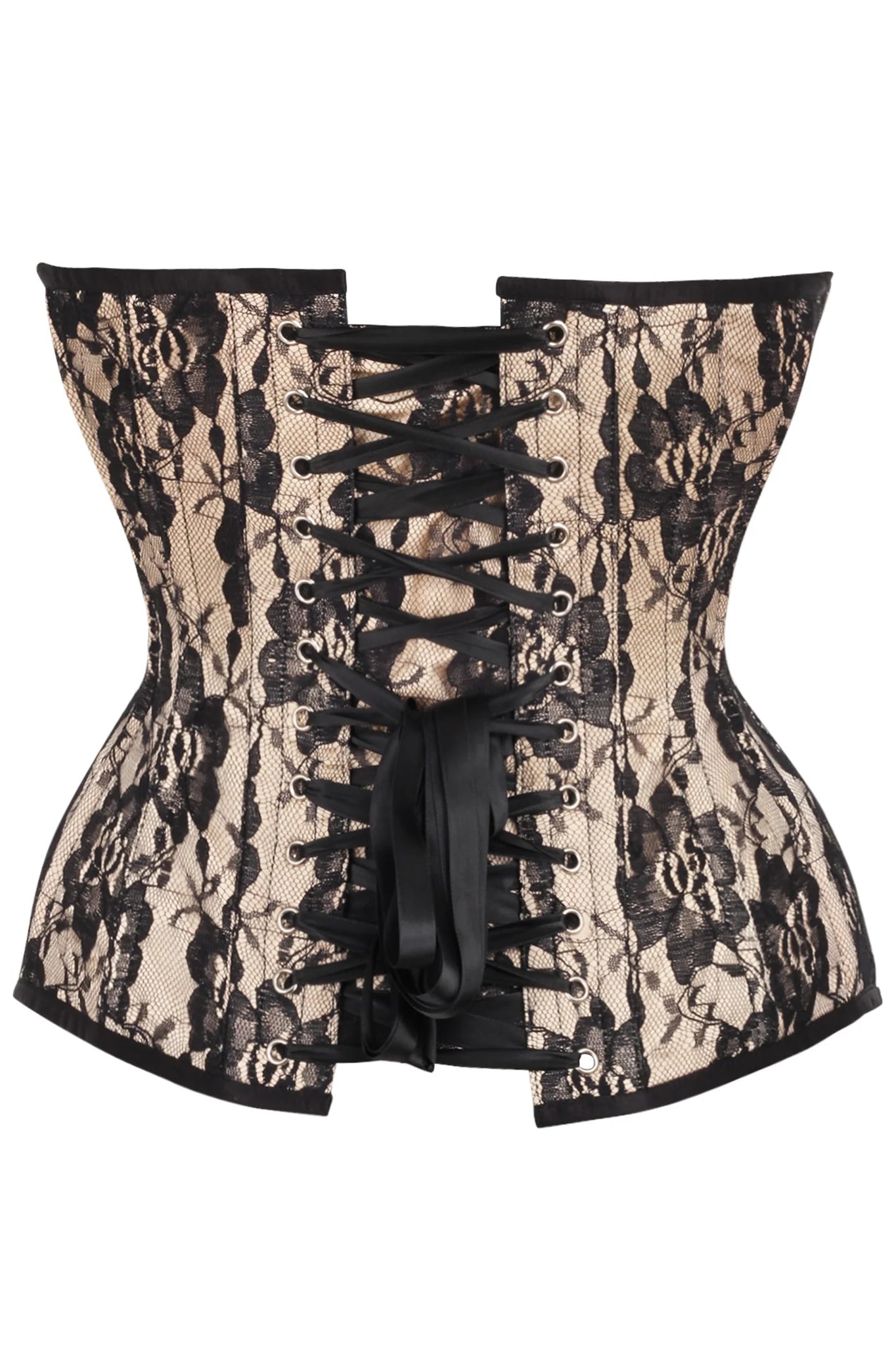 Top Drawer Lace Overlay Steel Boned Corset