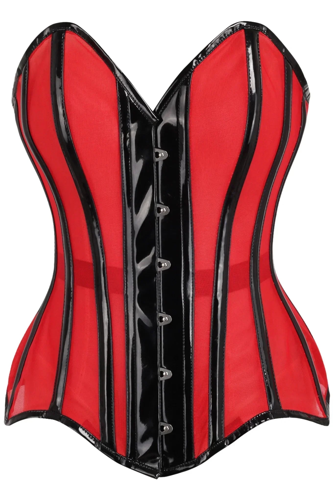 Queen Top Drawer Net & Patent Steel Boned Corset