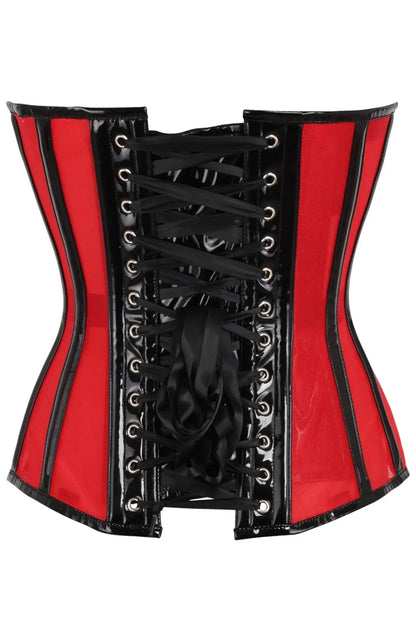 Queen Top Drawer Net & Patent Steel Boned Corset