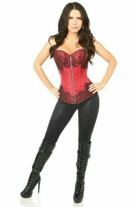 Top Drawer Eyelash Lace Brocade Corset