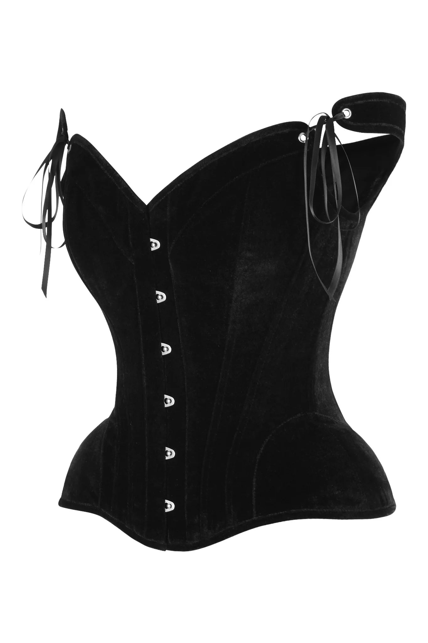 Top Drawer  Velvet Steel Boned Corset w/Straps