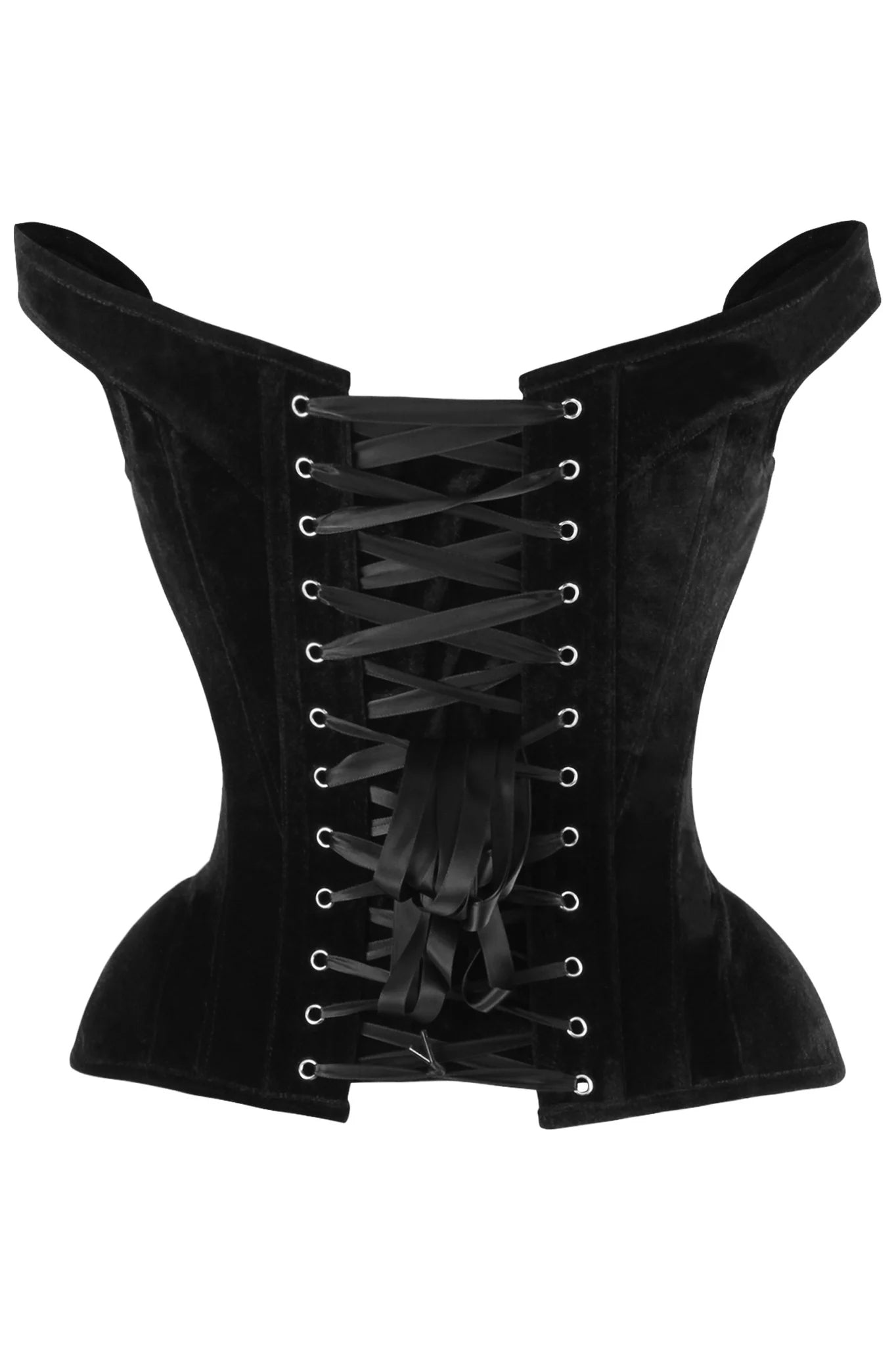 Top Drawer  Velvet Steel Boned Corset w/Straps