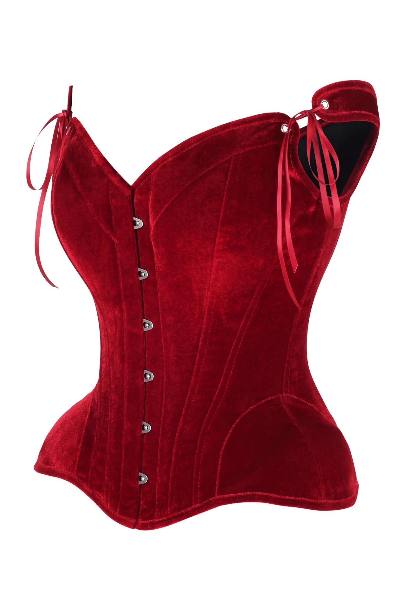 Top Drawer  Velvet Steel Boned Corset w/Straps