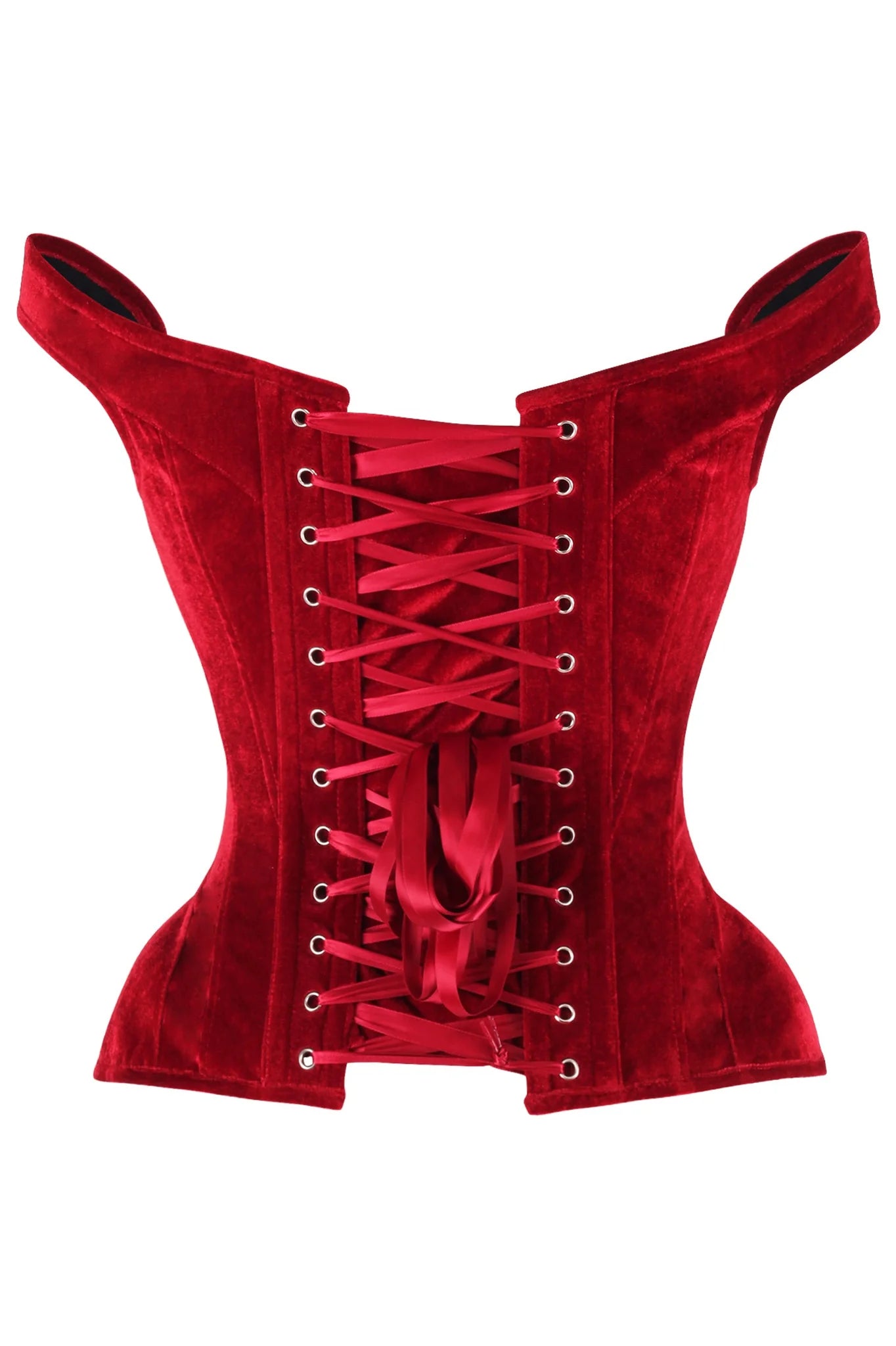 Top Drawer  Velvet Steel Boned Corset w/Straps