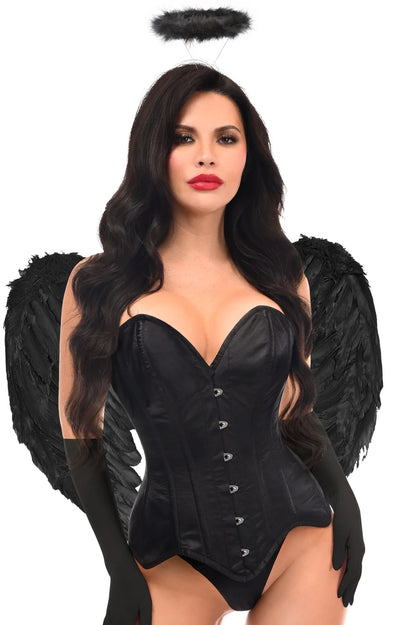 4 PC Gothic Angel Premium Corset Costume