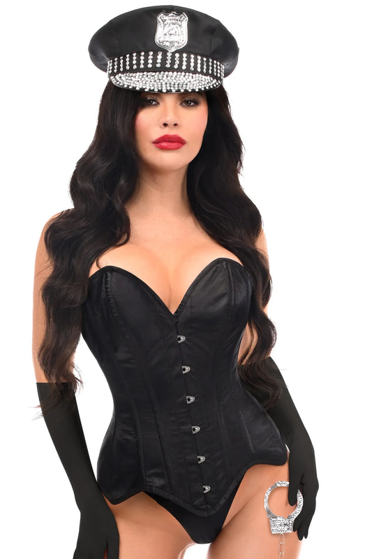 Top Drawer 4 PC Rhinestone Officer Corset Costume