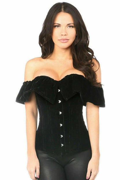 Top Drawer Off Shoulder Velvet Corset