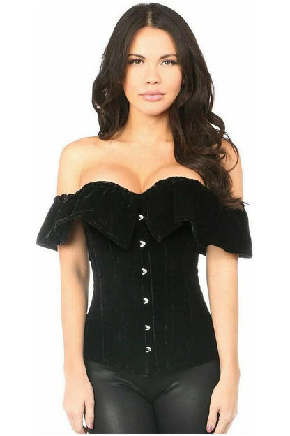 Lavish Velvet Steel Boned Overbust Corset XLarge-6X