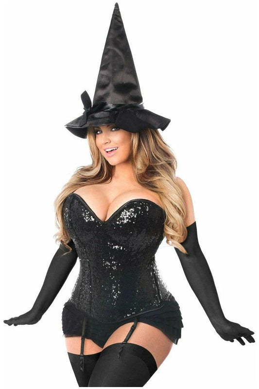 Top Drawer 4 PC Sequin Witch Corset Costume