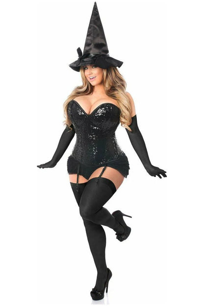 Top Drawer 4 PC Sequin Witch Corset Costume