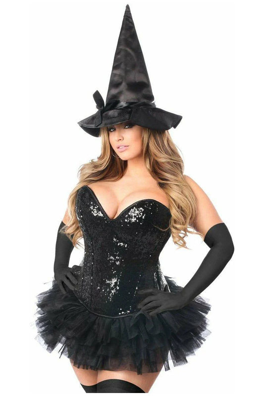 Top Drawer 4 PC Sexy Witch Corset Costume