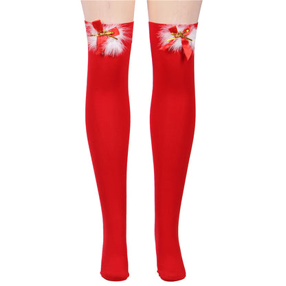 Alice Opaque Jingle Bell Thigh Highs