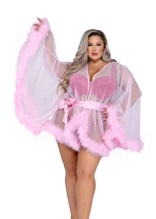 Queen Hollywood Luxury Mini Glamour Dressing Robe