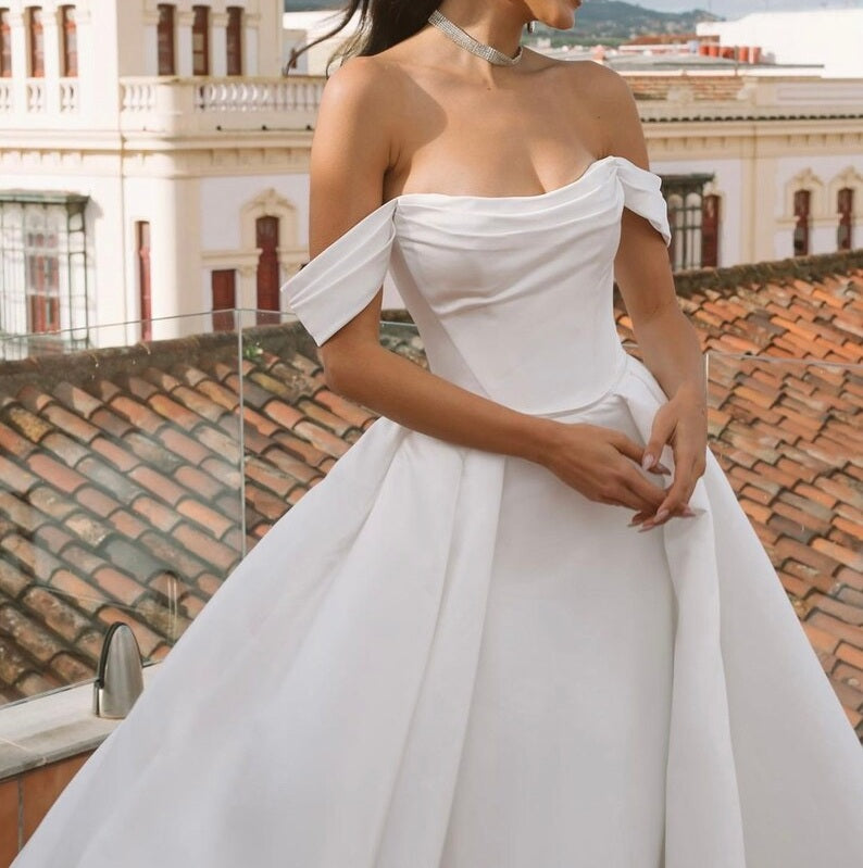 Yasmine Satin Convertible Wedding Gown All Sizes/Colors