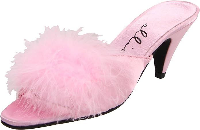 Phoebe 2.5" Satin/Marabou Glamour Slippers