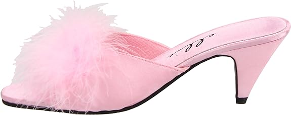 Phoebe 2.5" Satin/Marabou Glamour Slippers