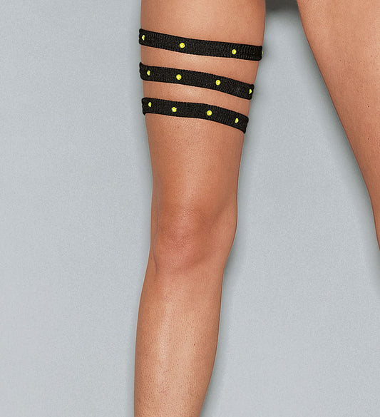 Black Glow Dots Leg Garter Pack