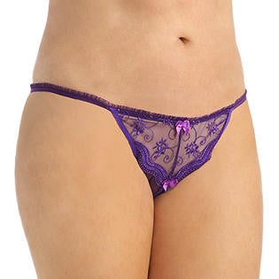 Femme Fatale Embroidered Crotchless Panty