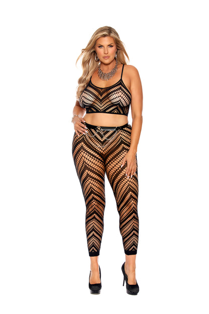 Queen Zig Zag Crochet Cami Set