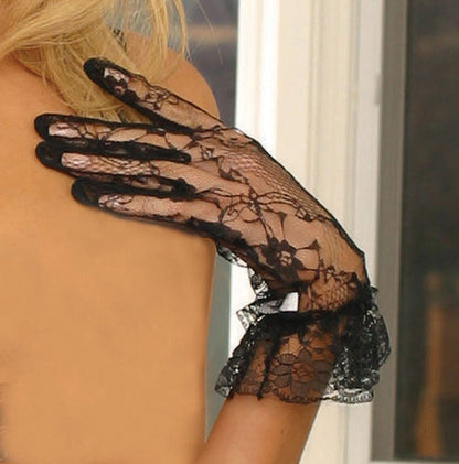 Feminine Lace Short Gloves