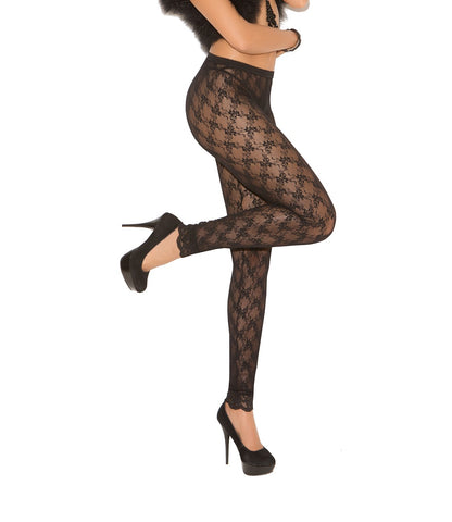 Lace Footless Tights