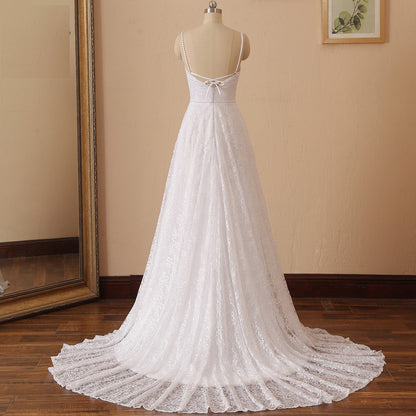 Pearled Waist All Over Lace A Line Wedding Gown All Sizes/Colors