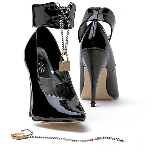 5" Heel Patent Pump w/ Chain & Lock