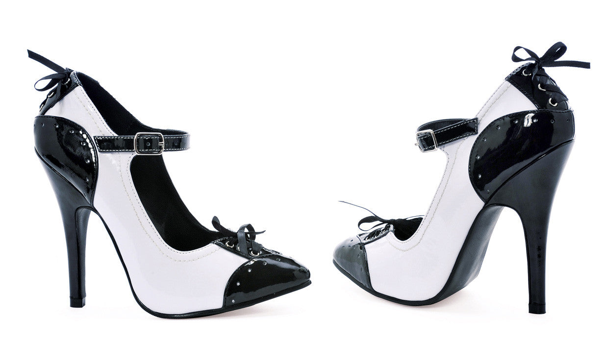 5" Heel Contrast Pump w/ Lacing Details