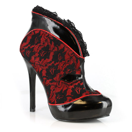 5" Heel Lace Overlay Patent Booties