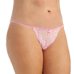 Queen Scalloped Embroidered Crotchless Panty